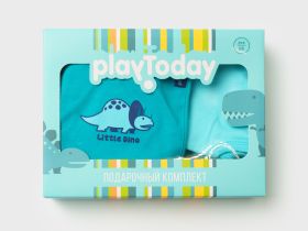 Комплект детский трикотажный для мальчиков: боди, комбинезон, нагрудник, чепчик