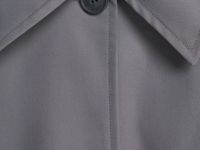 Однобортный длинный плащ, Серый