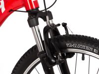 Подростковый велосипед Novatrack Extreme 24 7sp, год 2025, цвет Красный-Белый, ростовка 13