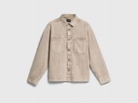 Куртка-рубашка из твила с карманами, Бежевый