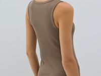 Трикотажное платье-майка в рубчик, Бежевый