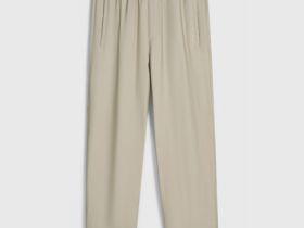 Широкие брюки из вискозы, Бежевый