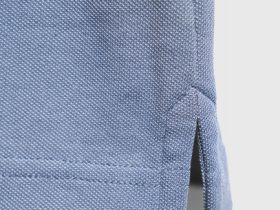 Поло из шелковистого пике, Синий