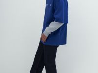 Объёмная футболка из хлопка, Синий