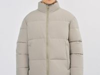 Утеплённая куртка с воротником-стойкой, Бежевый
