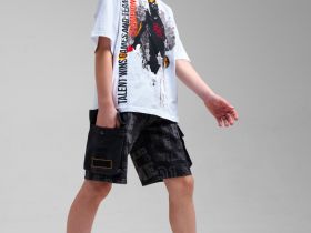 Шорты текстильные джинсовые для мальчиков