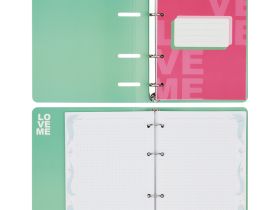 Тетрадь на кольцах MESHU "Crazy phrazes" А5, 120 л, матовая ламинация, выборочный УФ-лак