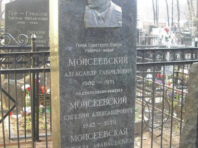 Могила - Моисеевский Александр Гаврилович (1902-1971), Герой Советского Союза