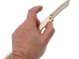 Складной нож Nagao Higonokami, Warikomi, SK5 steel, Plating, 80мм