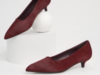 Туфли-лодочки из натуральной кожи с ворсом, Фиолетовый