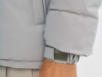 Утеплённая куртка с воротником-стойкой, Серый