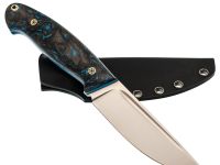 Нож Стрела, сталь Elmax, рукоять карбон, черно-синий