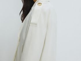 Укороченный плащ, Бежевый