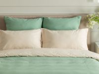 Постельное белье Smoke green & Cream