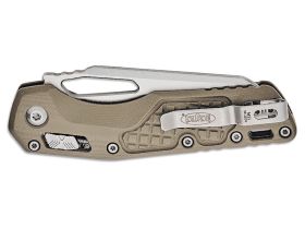 Складной нож Microtech MSI 210-10FRGTTA, сталь M390MK, рукоять G10, бежевый