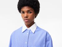 Женская рубашка Lacoste стандартного кроя с контрастным воротником