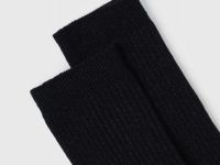 Носки в рубчик с люрексом, Черный