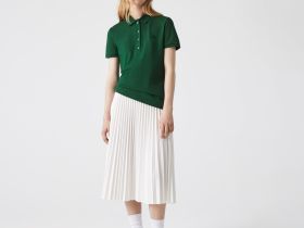 Женское поло Lacoste приталенного кроя из эластичного хлопка