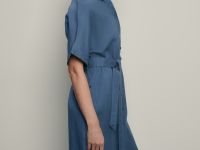 Платье миди на пуговицах с поясом