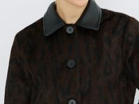 Куртка из искусственной кожи с ворсом, Черный