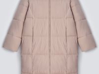 Утепленное пальто прямого кроя с капюшоном