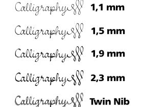 Ручка перьевая Kaweco CALLIGRAPHY 1,1 мм, чернила синие, корпус черный