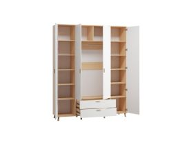 Распашной шкаф Пронто 4-190x240 Береза/Белый