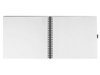 Скетчбук на спирали Гамма "Студия" 30х30 см 100 л 110 г, черный, твердая обложка, на резинке, бела