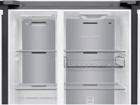 Холодильник Samsung Side-by-Side с автоматически открывающимися дверьми, 646 л Белое стекло