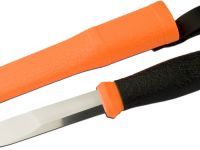 Нож с фиксированным лезвием Morakniv Outdoor 2000 Orange, сталь Sandvik 12C27, рукоять резина/пластик