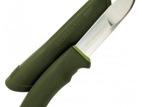 Нож с фиксированным лезвием Morakniv Bushcraft Forest, сталь Sandvik 12C27, ручка резина/пластик