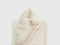 Пушистая сумка для девочек, Белый