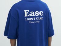 Объёмная футболка из хлопка, Синий