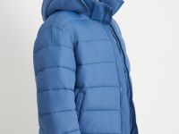 Утепленная стеганая куртка со съемным капюшоном