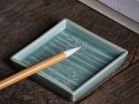 Блюдечко для туши "Бамбук" цвет: бледно-голубой