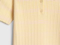 Вязаный джемпер с коротким рукавом для девочек, Желтый