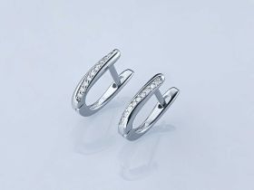 Серьги из серебра с бриллиантами э0601сг06210501
