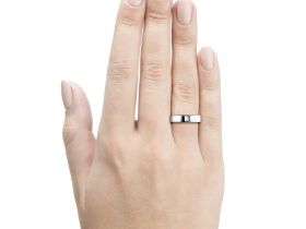 Гладкое кольцо из белого золота э4700кц01172200