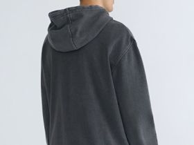 Толстовка на молнии с эффектом стирки, Серый