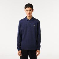 Мужское поло Lacoste L.12.21 классического кроя с длинным рукавом