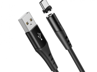 Кабель Hoco X60 2A магнитный  (USB) на (Type-C) 100см силиконовый (черный)