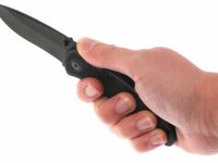 Складной полуавтоматический нож Kershaw Blur All Black, сталь Sandvik 14C28N, рукоять алюминий/Trac-Tec
