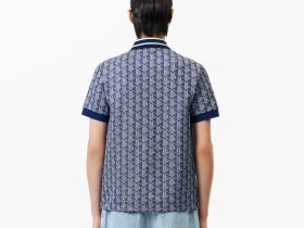 Мужское поло Lacoste классического кроя с монограммой