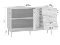Тумба Рошаль 129x80 Ротанг