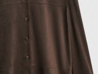 Рубашка из искусственной замши, Коричневый