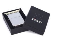 Зажигалка ZIPPO Classic с покрытием Brushed Chrome, латунь/сталь, серебристая, мат., 36x12x56 мм