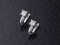 Серьги из белого золота с бриллиантами э0901сг01100300