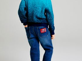 Брюки текстильные джинсовые утепленные флисом для мальчиков