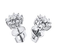 Пусеты из белого золота с бриллиантами э4001пс10177200