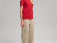 Футболка прямого кроя из мерсеризованного хлопка